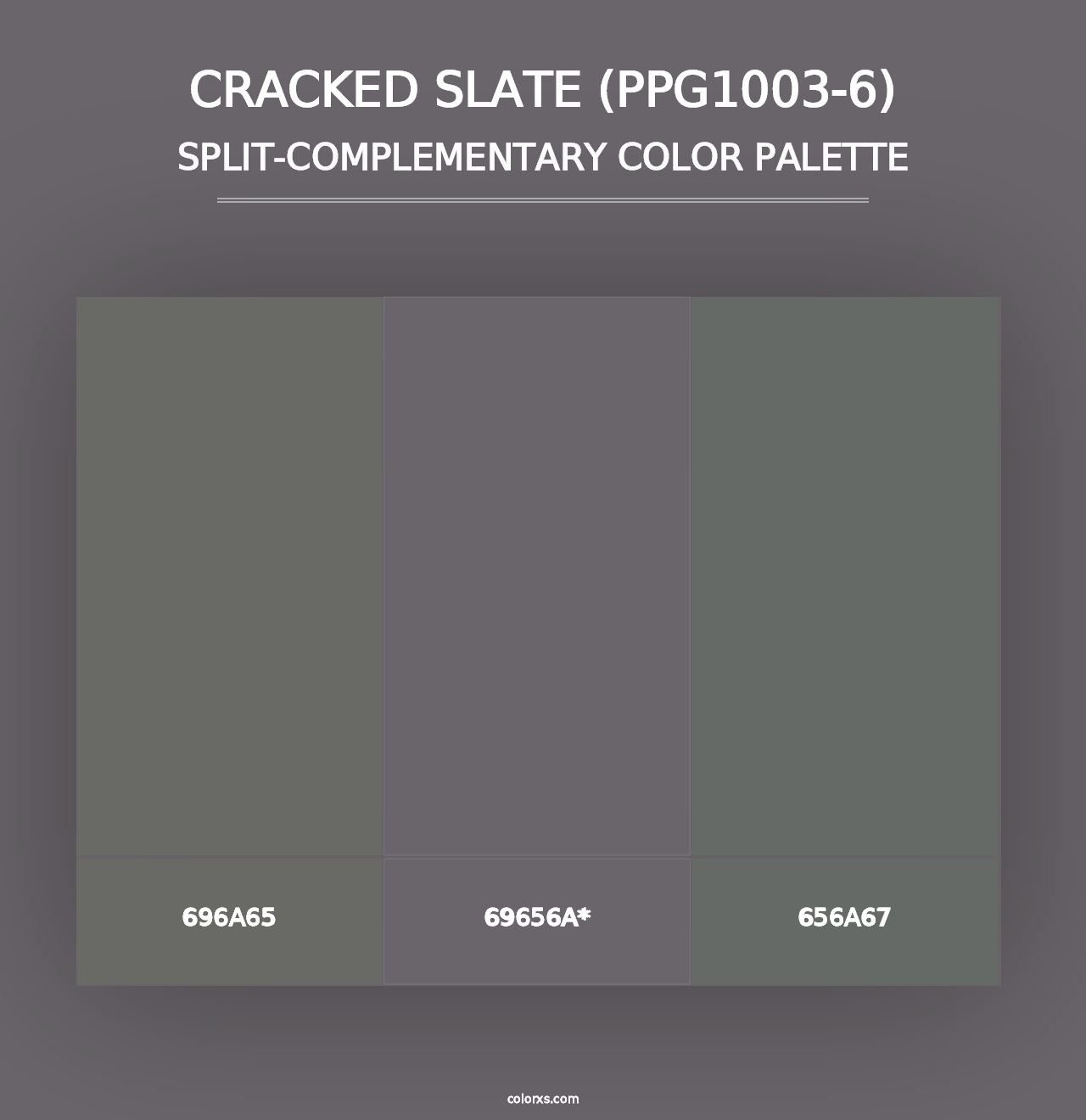 Cracked Slate (PPG1003-6) - Split-Complementary Color Palette