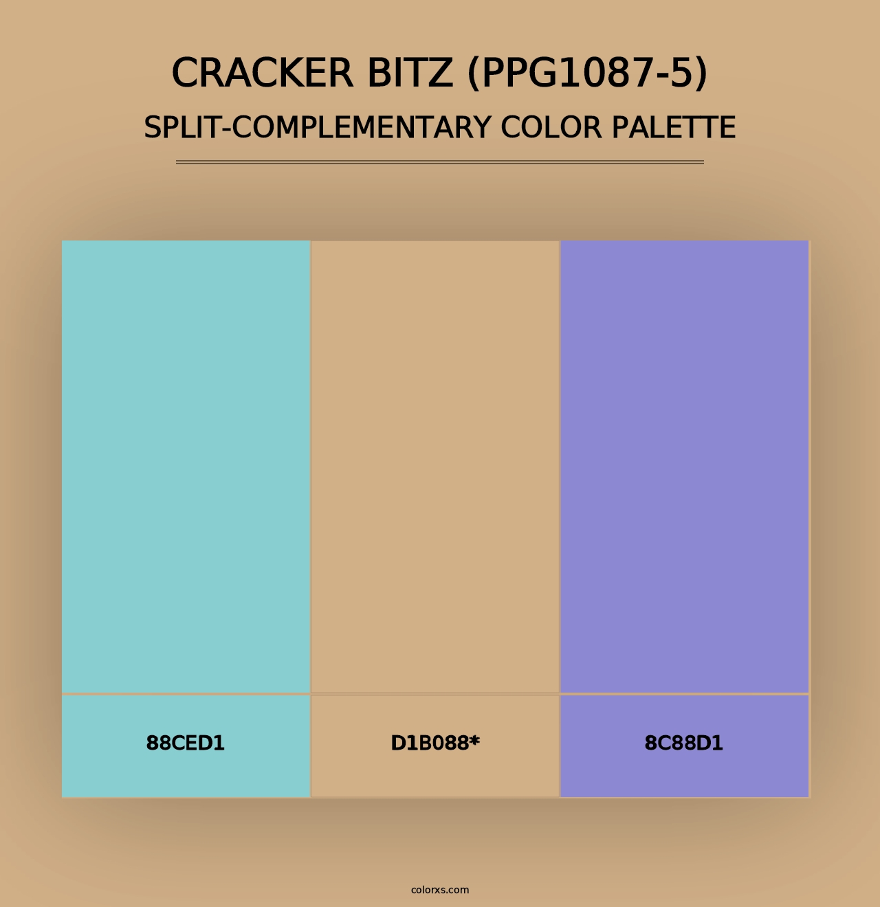 Cracker Bitz (PPG1087-5) - Split-Complementary Color Palette