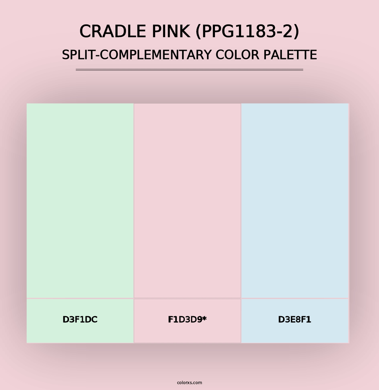 Cradle Pink (PPG1183-2) - Split-Complementary Color Palette