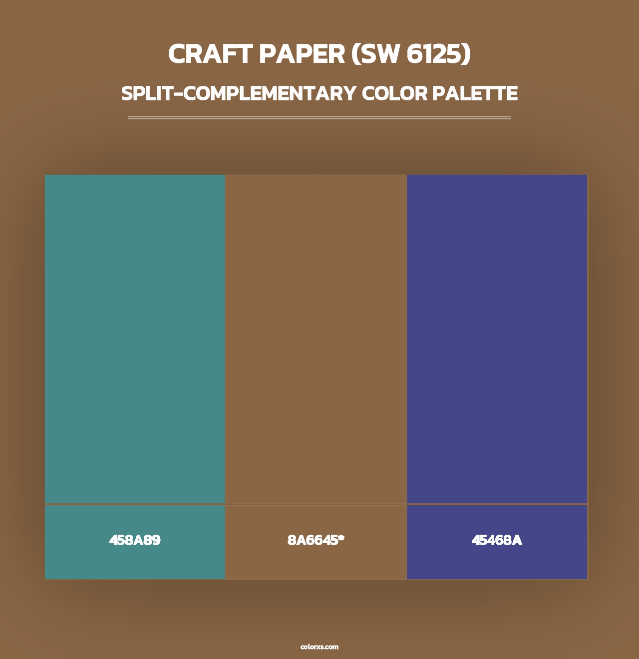 Craft Paper (SW 6125) - Split-Complementary Color Palette