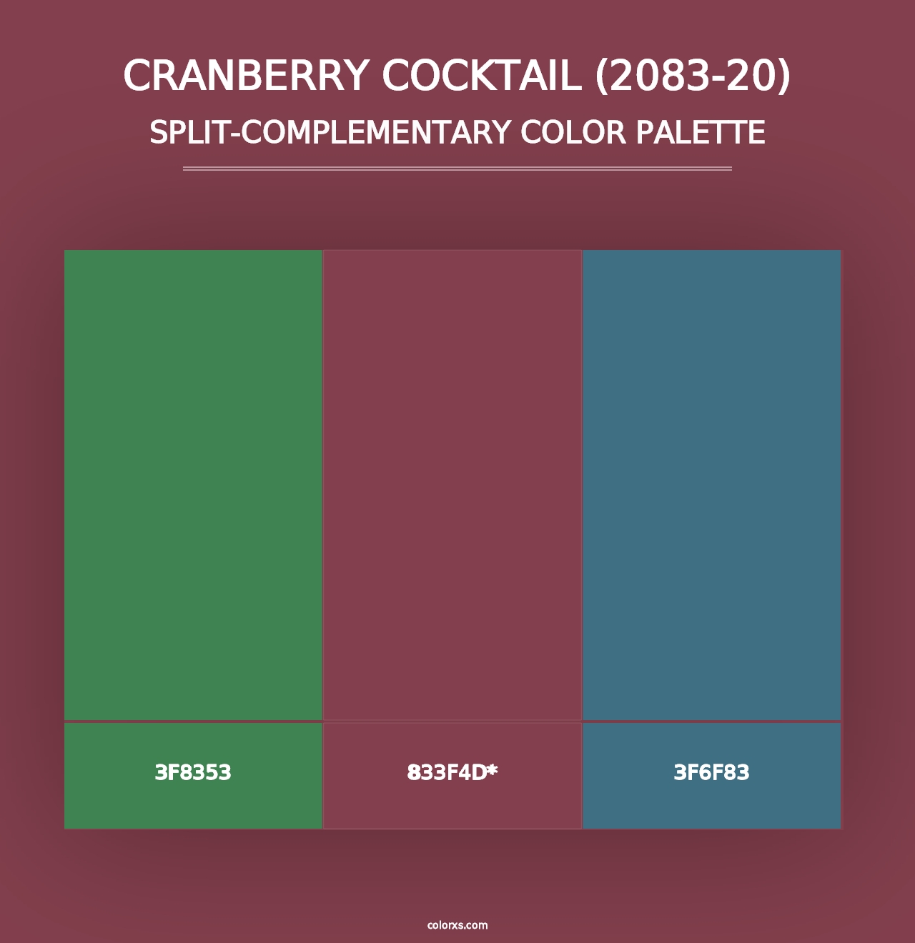 Cranberry Cocktail (2083-20) - Split-Complementary Color Palette