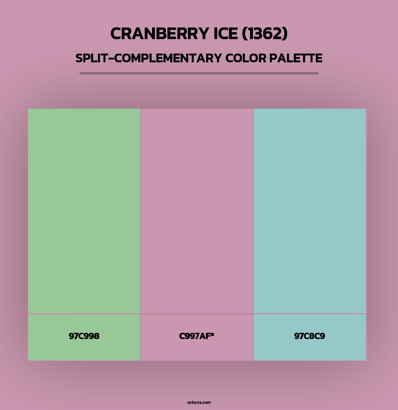 Cranberry Ice (1362) - Split-Complementary Color Palette