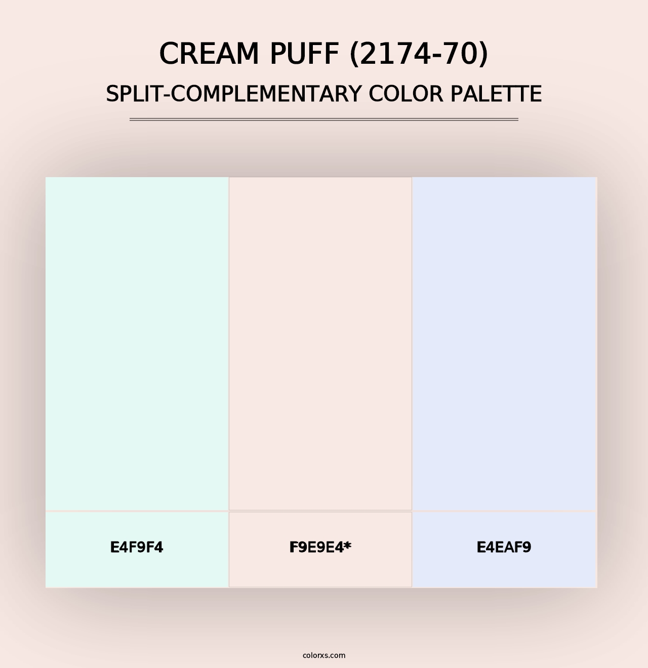 Cream Puff (2174-70) - Split-Complementary Color Palette