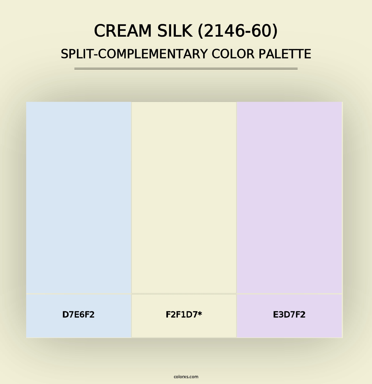 Cream Silk (2146-60) - Split-Complementary Color Palette