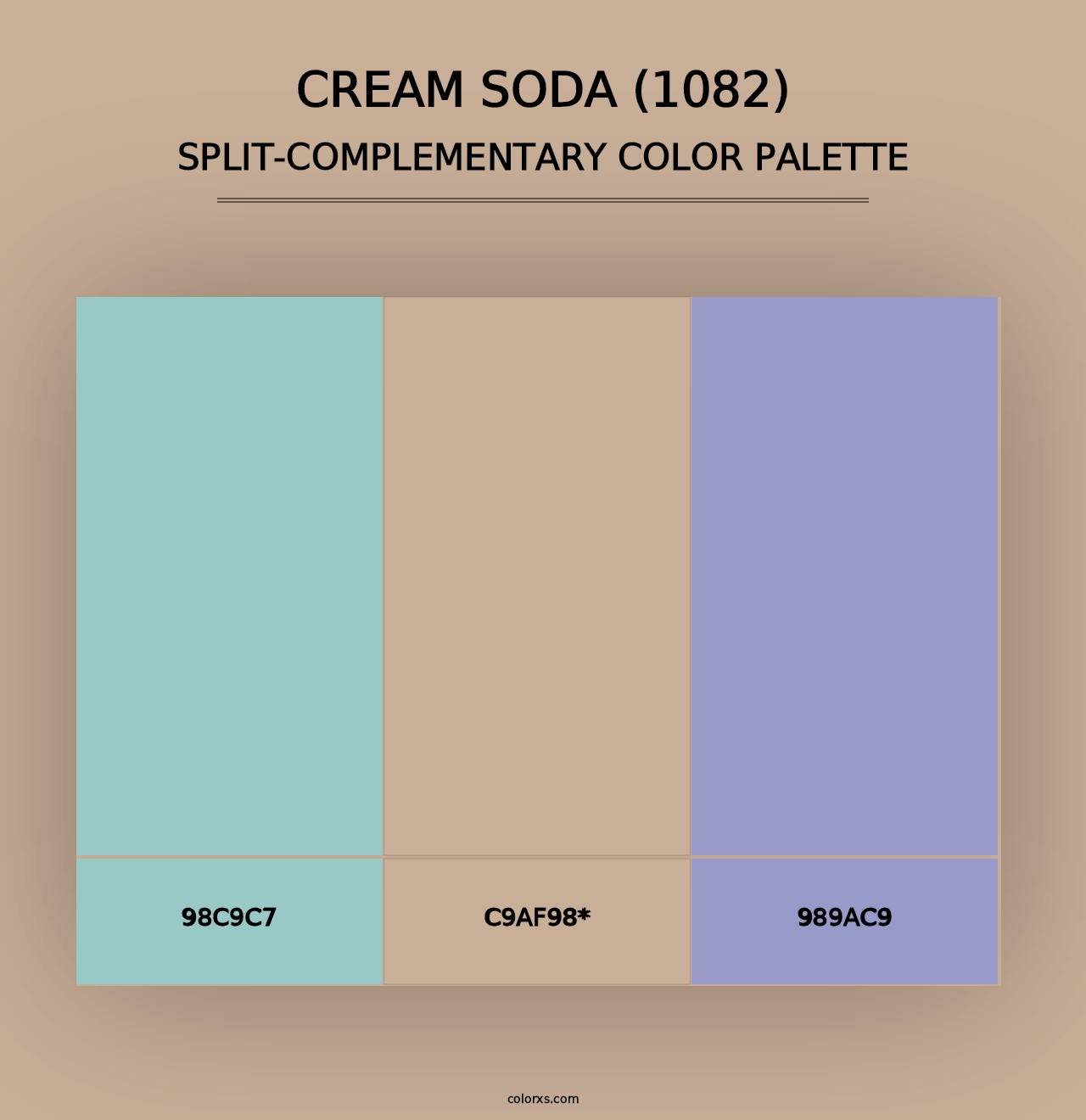 Cream Soda (1082) - Split-Complementary Color Palette