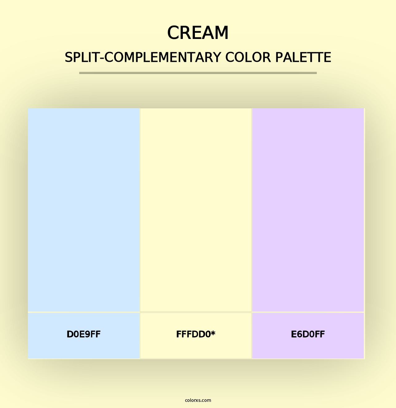 Cream - Split-Complementary Color Palette