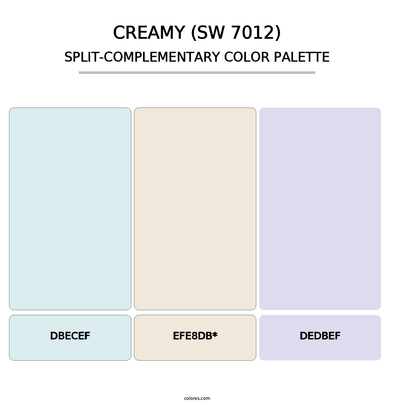 Creamy (SW 7012) - Split-Complementary Color Palette