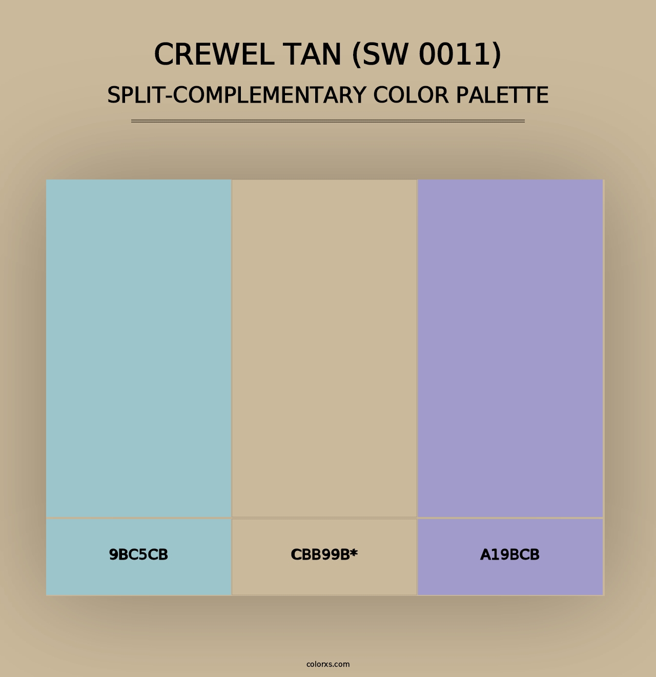 Crewel Tan (SW 0011) - Split-Complementary Color Palette