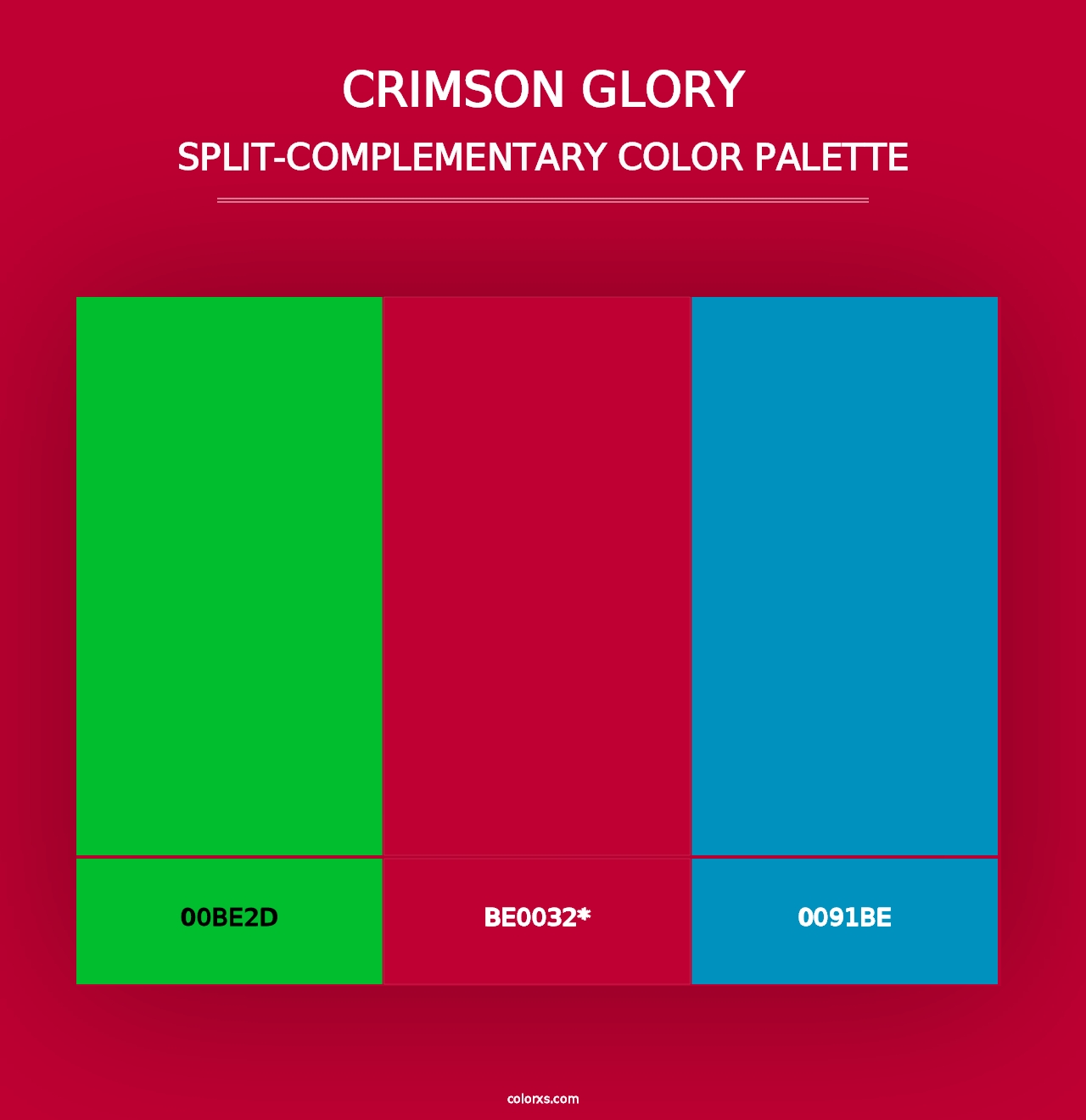 Crimson Glory - Split-Complementary Color Palette