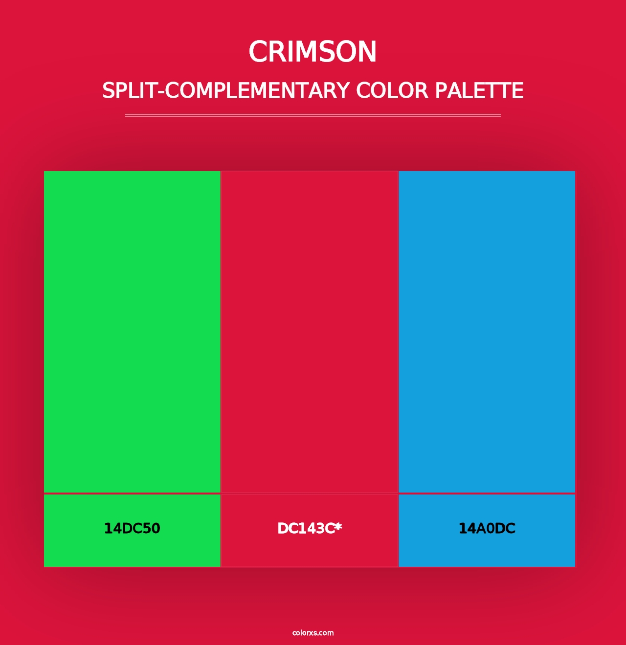 Crimson - Split-Complementary Color Palette