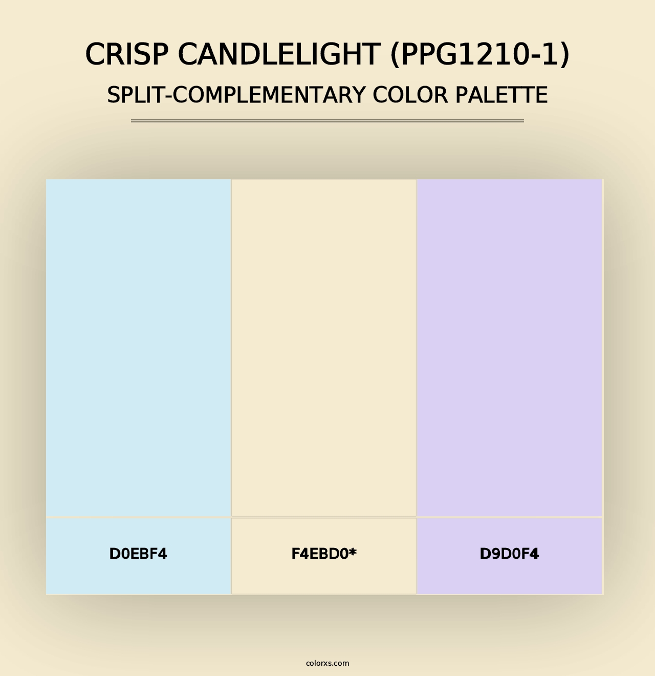 Crisp Candlelight (PPG1210-1) - Split-Complementary Color Palette