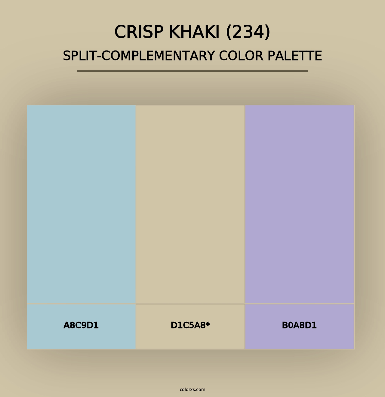 Crisp Khaki (234) - Split-Complementary Color Palette