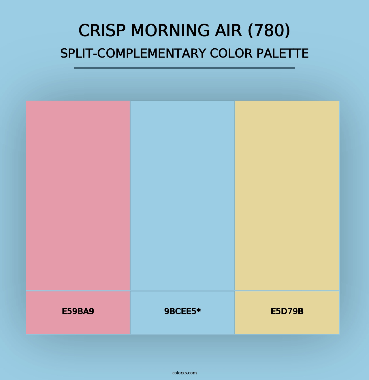 Crisp Morning Air (780) - Split-Complementary Color Palette