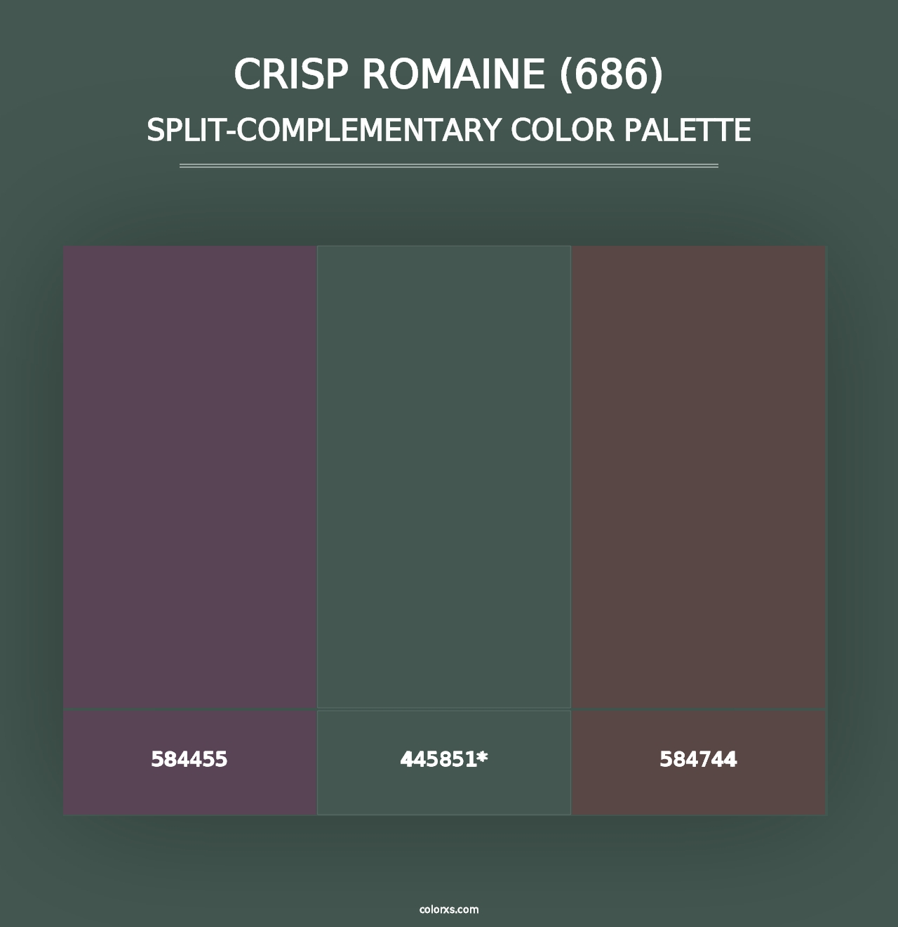 Crisp Romaine (686) - Split-Complementary Color Palette