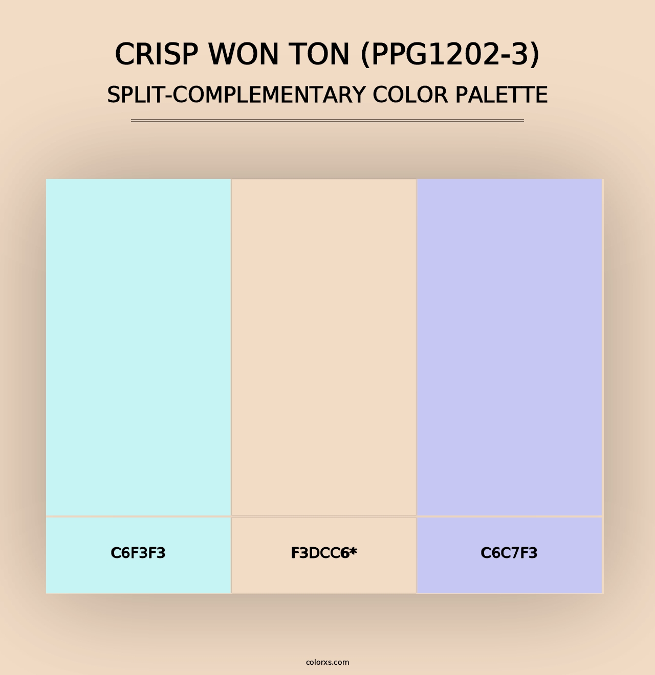 Crisp Won Ton (PPG1202-3) - Split-Complementary Color Palette