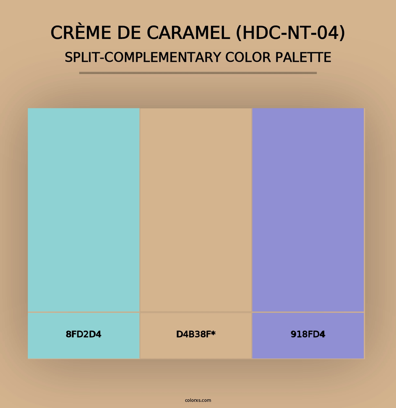 Crème De Caramel (HDC-NT-04) - Split-Complementary Color Palette