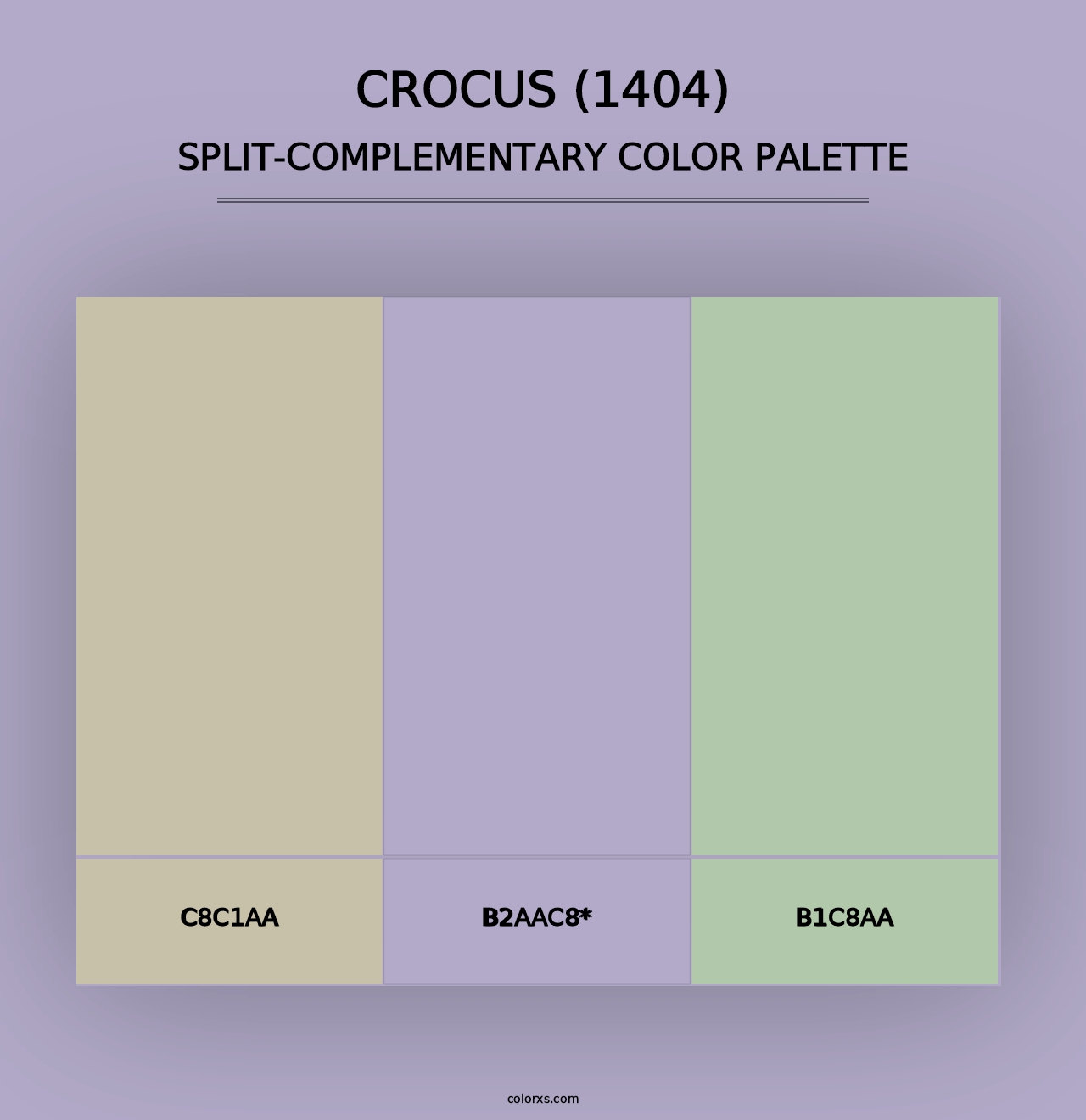 Crocus (1404) - Split-Complementary Color Palette