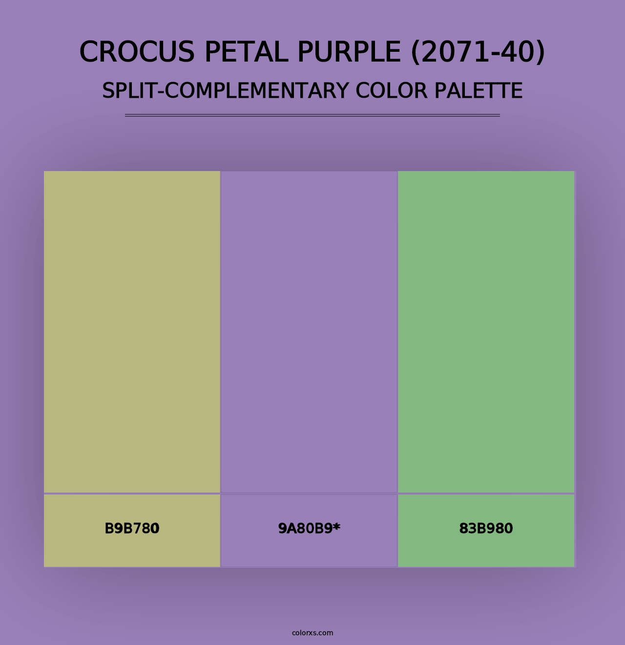 Crocus Petal Purple (2071-40) - Split-Complementary Color Palette