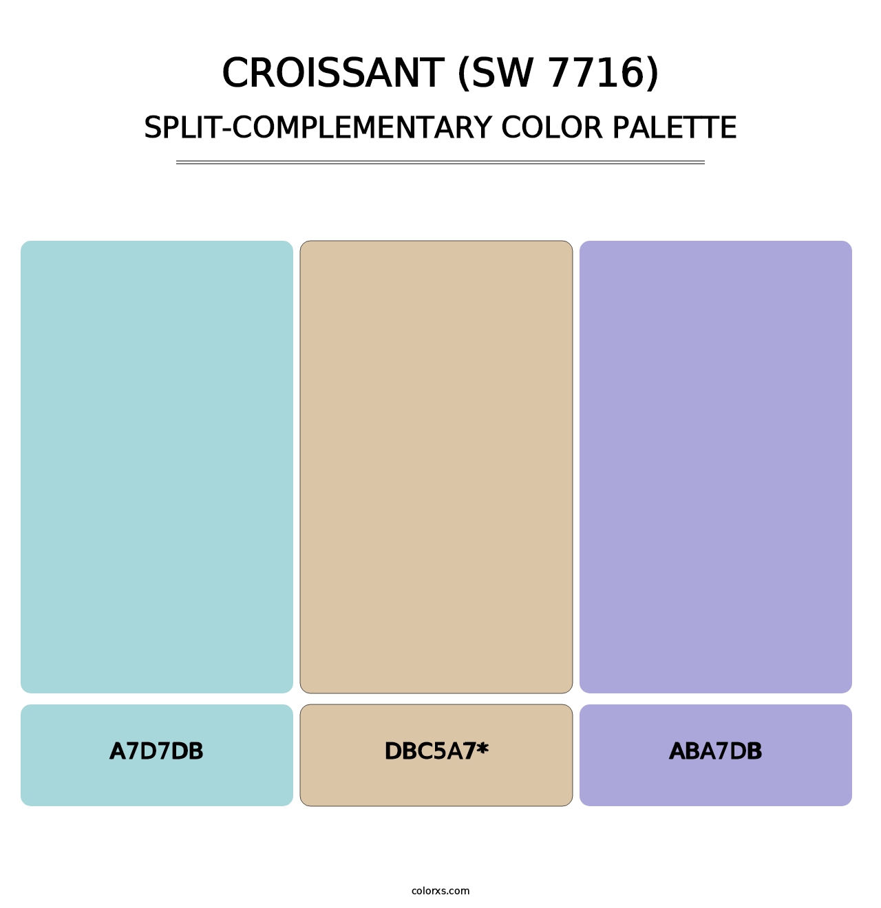 Croissant (SW 7716) - Split-Complementary Color Palette