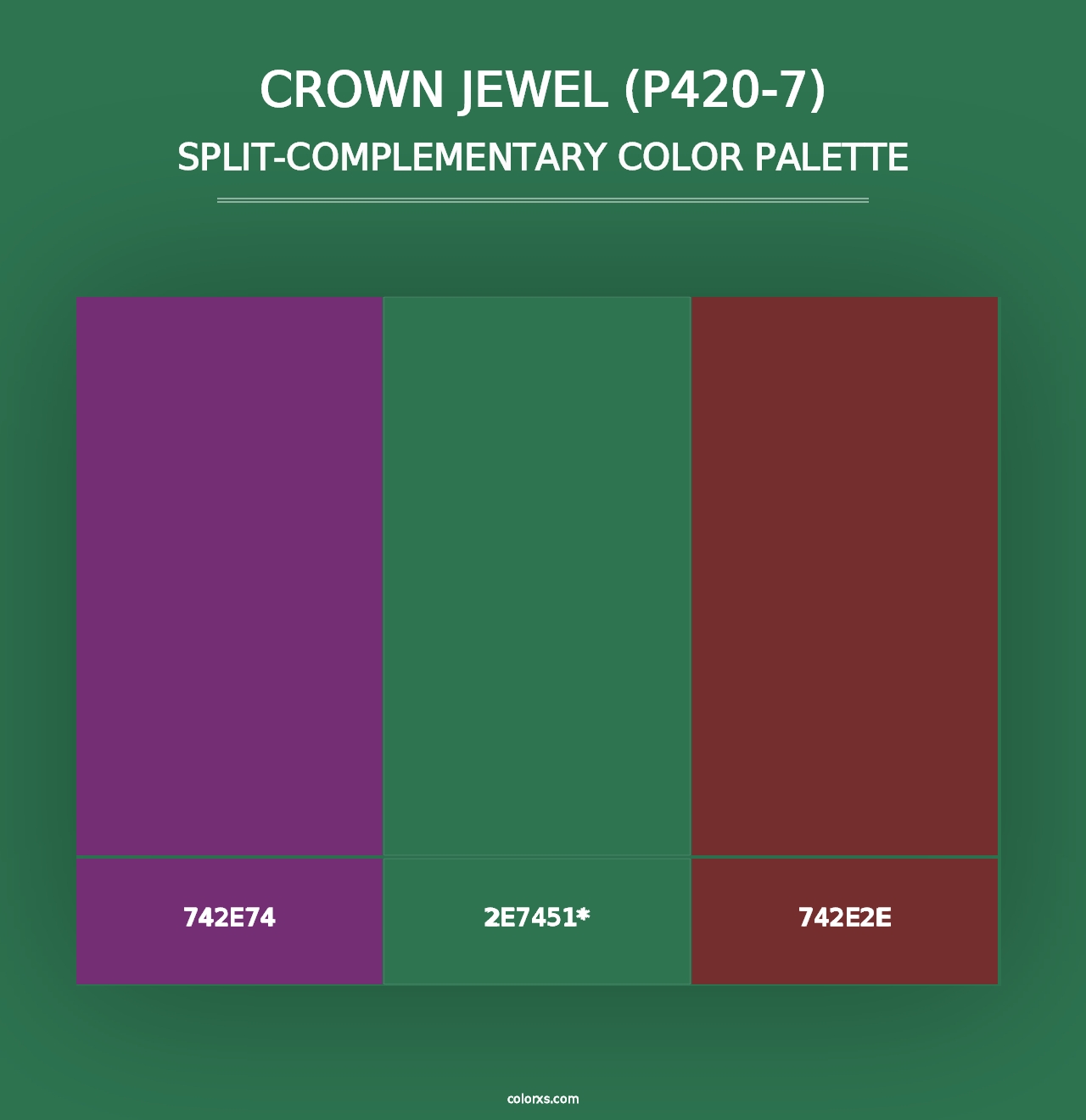 Crown Jewel (P420-7) - Split-Complementary Color Palette