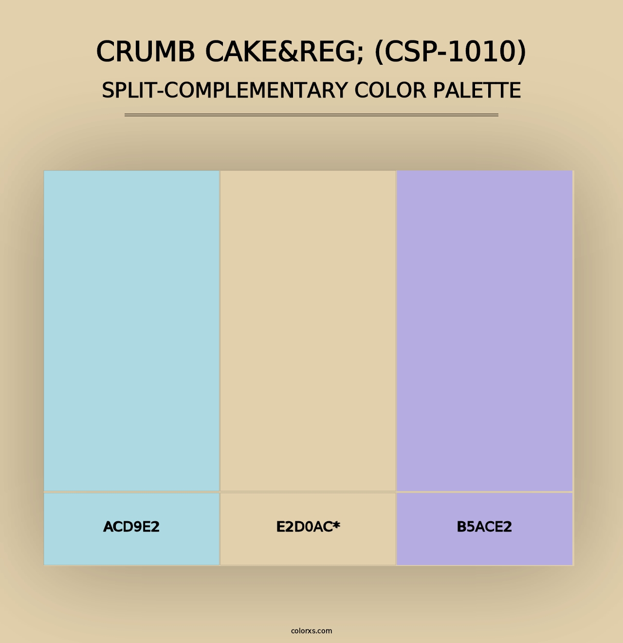 Crumb Cake&reg; (CSP-1010) - Split-Complementary Color Palette