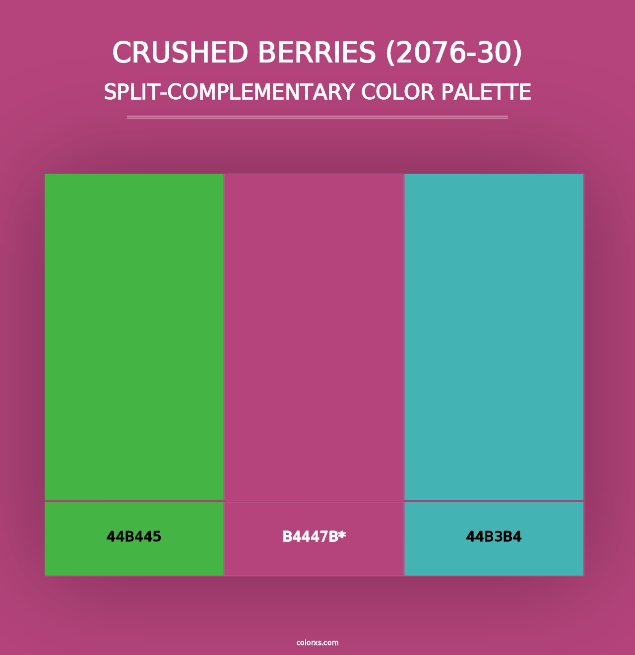 Crushed Berries (2076-30) - Split-Complementary Color Palette