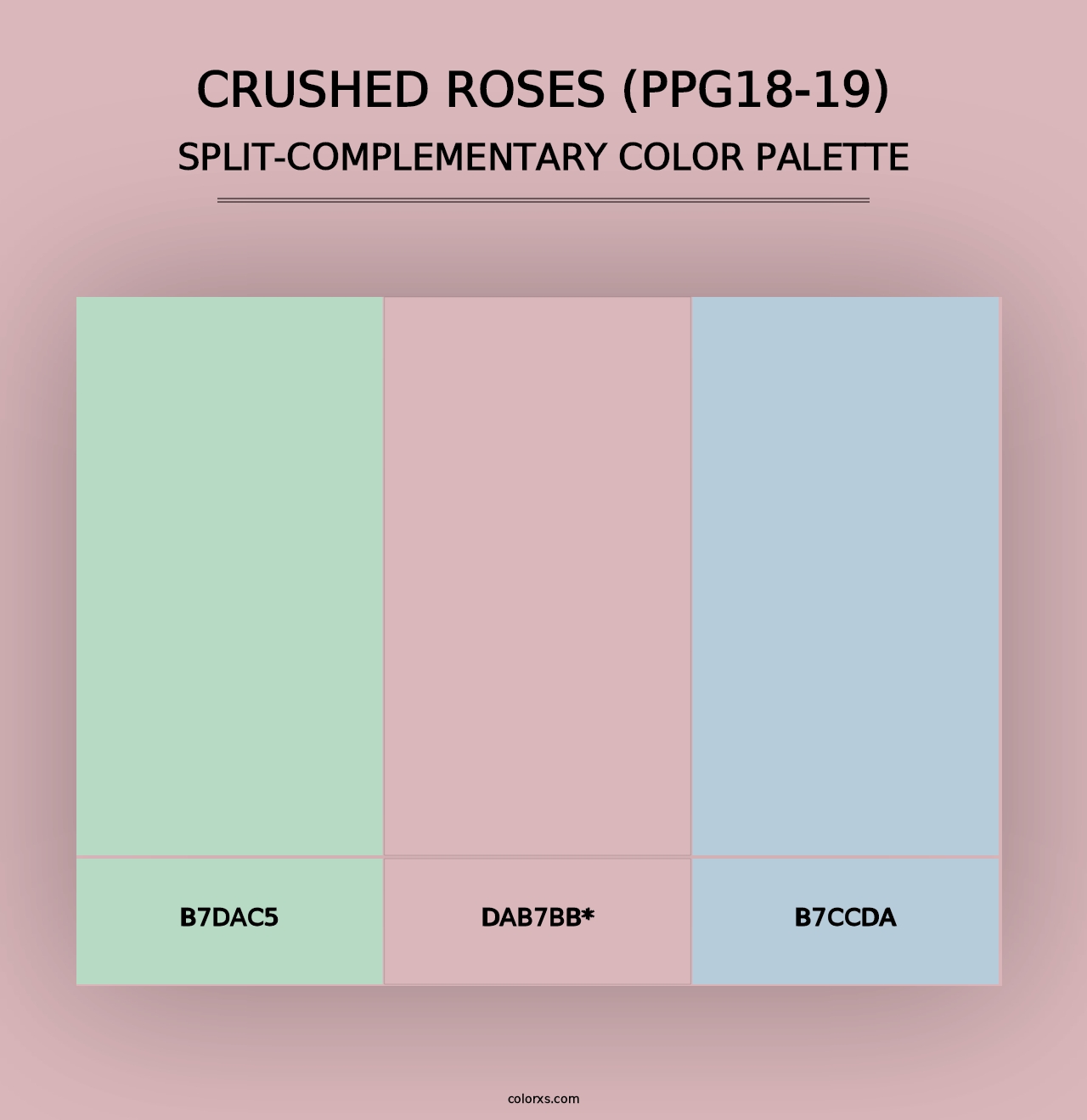 Crushed Roses (PPG18-19) - Split-Complementary Color Palette