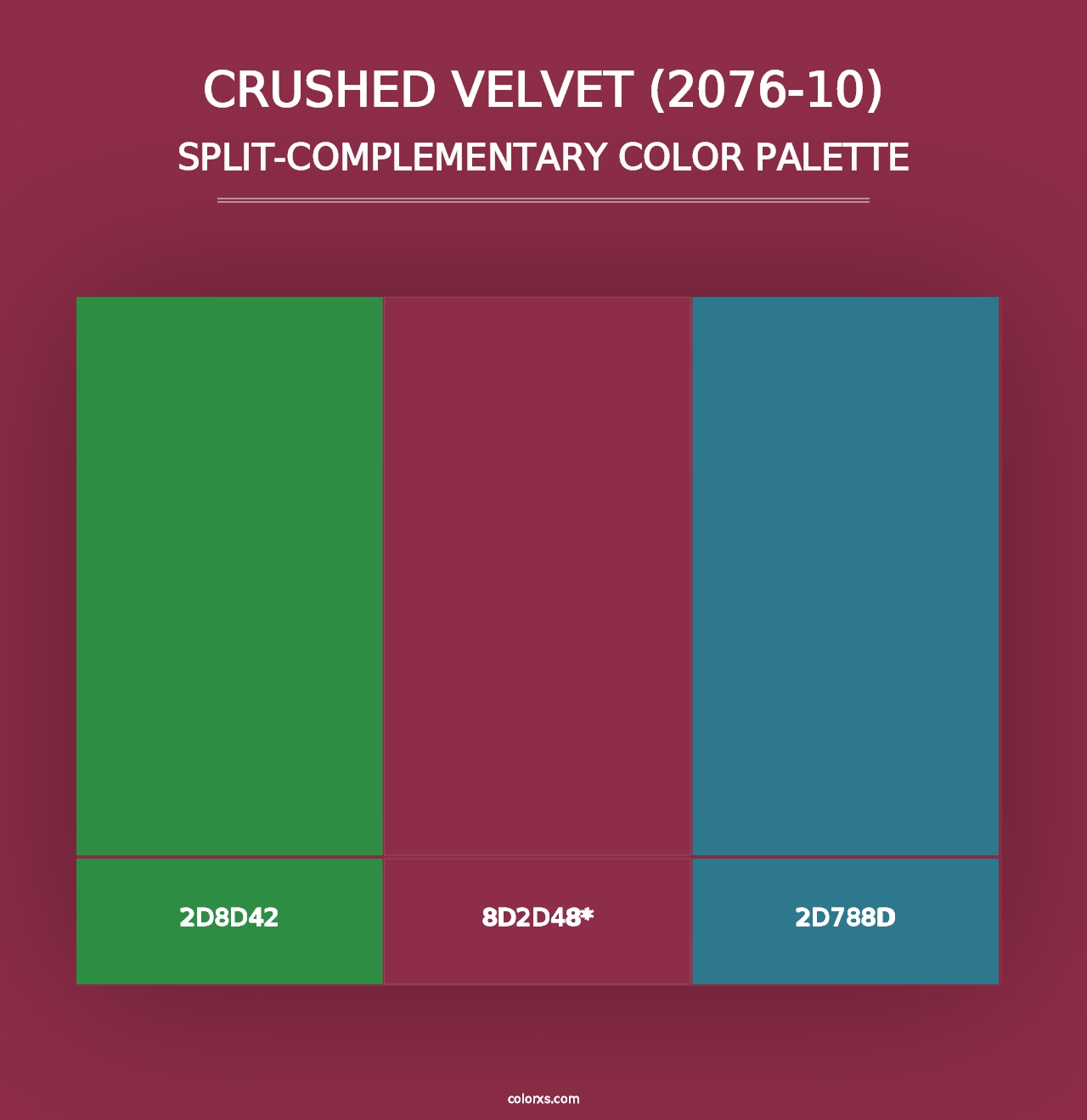 Crushed Velvet (2076-10) - Split-Complementary Color Palette