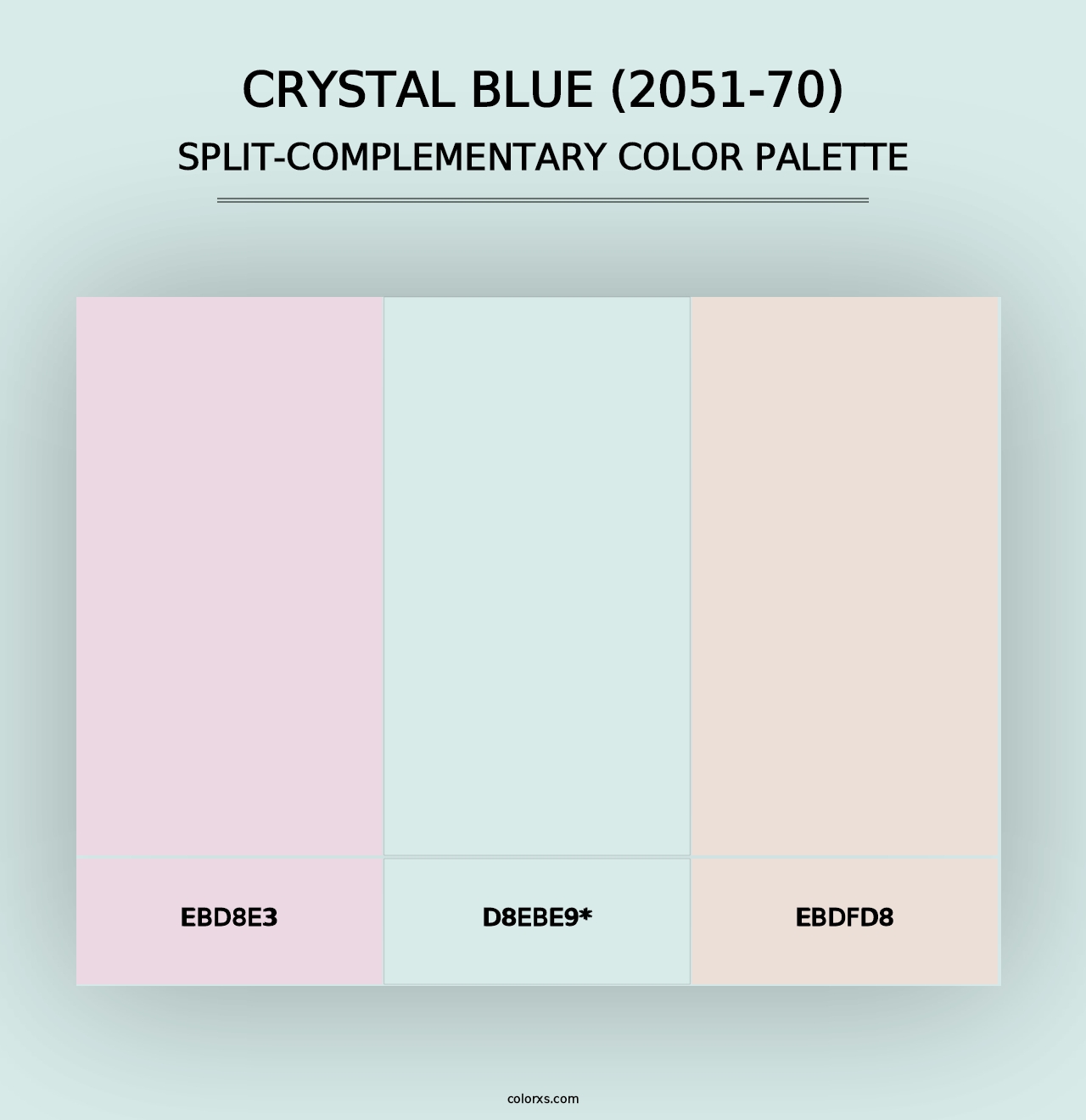 Crystal Blue (2051-70) - Split-Complementary Color Palette