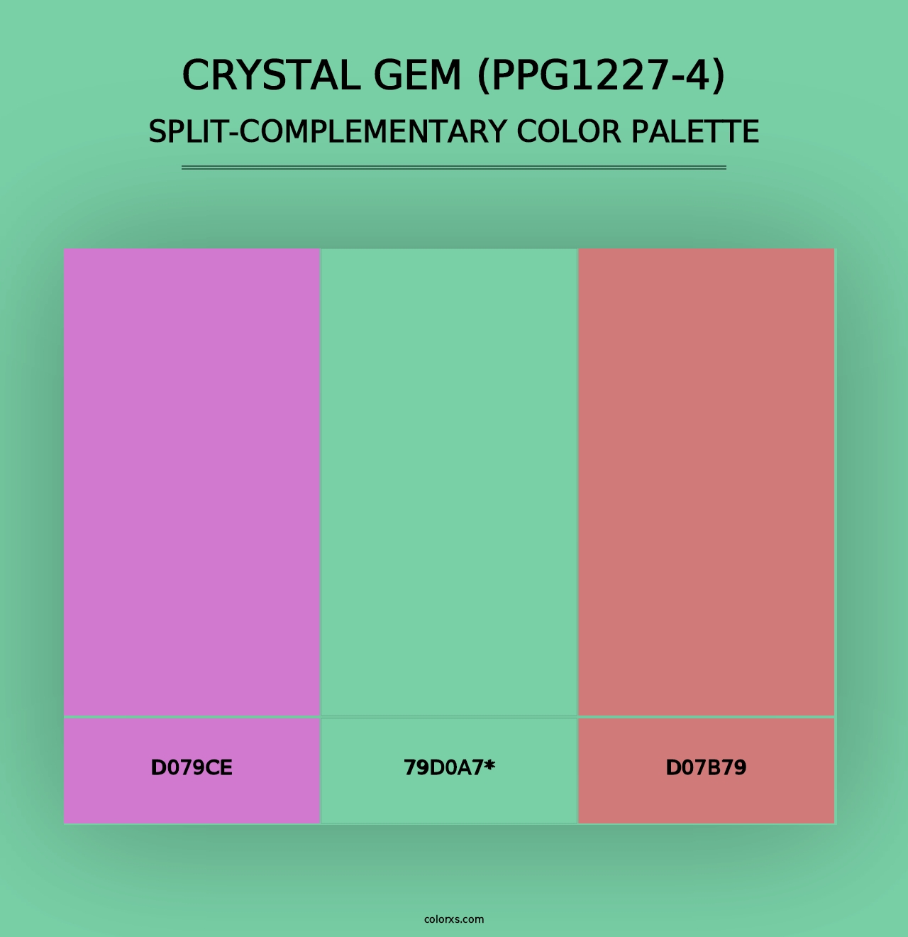 Crystal Gem (PPG1227-4) - Split-Complementary Color Palette