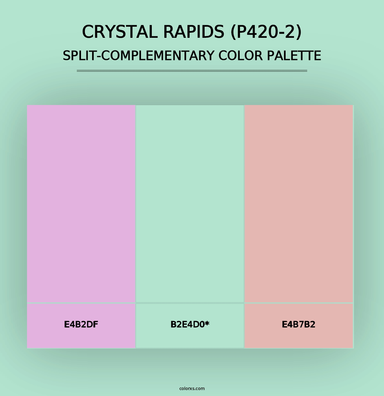 Crystal Rapids (P420-2) - Split-Complementary Color Palette