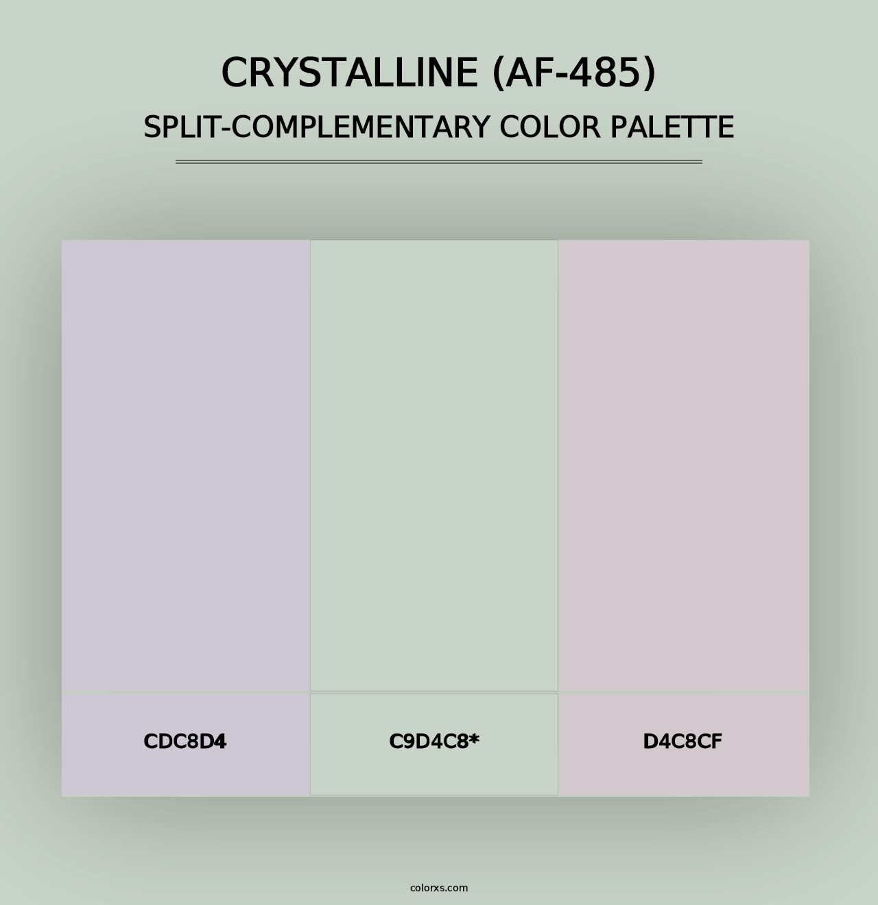 Crystalline (AF-485) - Split-Complementary Color Palette