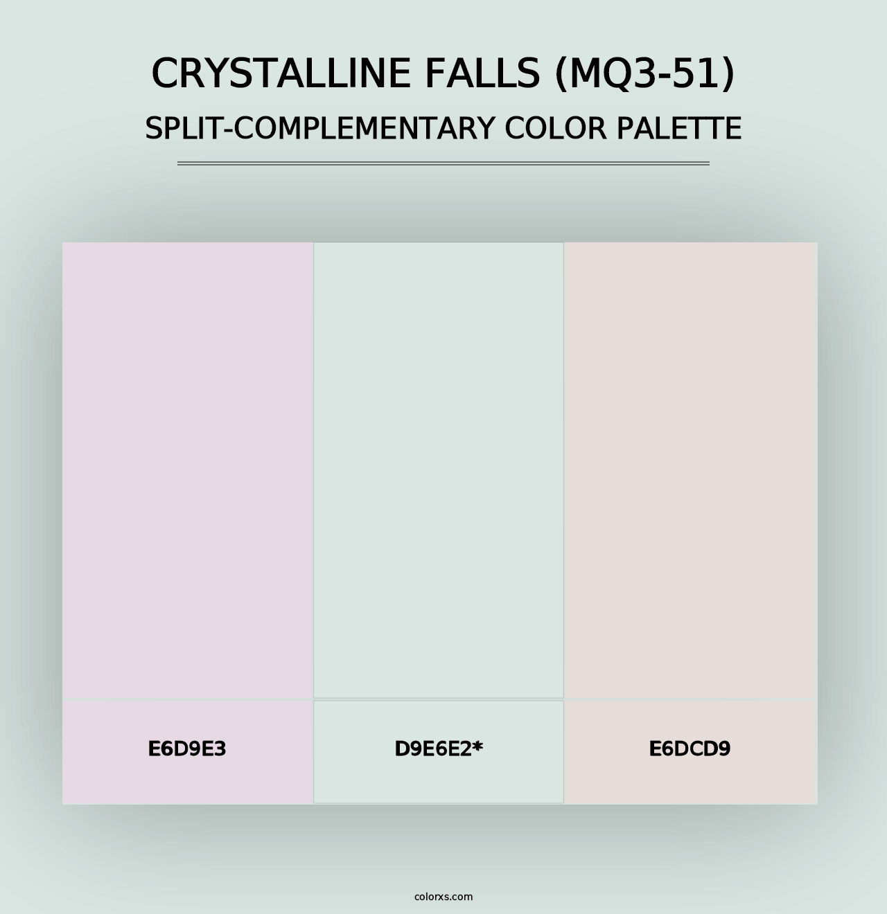 Crystalline Falls (MQ3-51) - Split-Complementary Color Palette