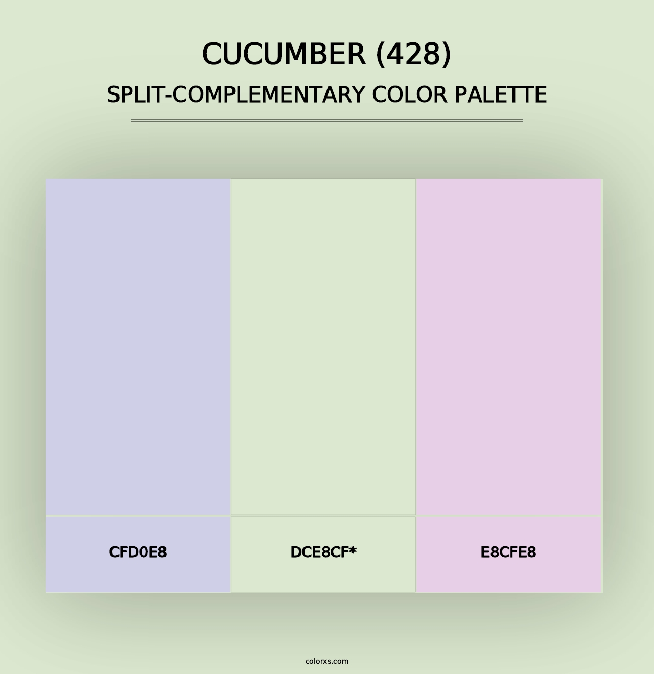 Cucumber (428) - Split-Complementary Color Palette