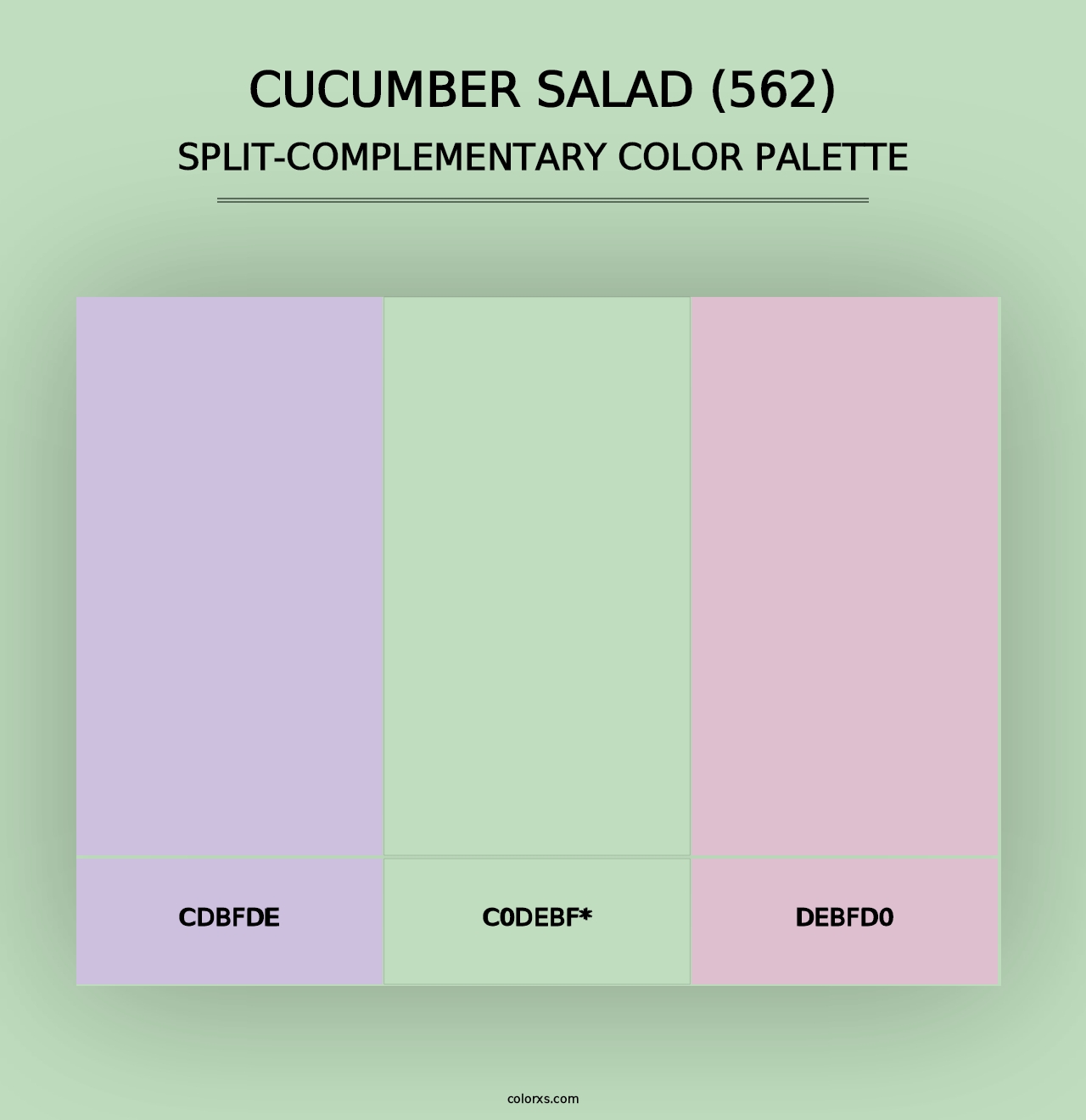 Cucumber Salad (562) - Split-Complementary Color Palette