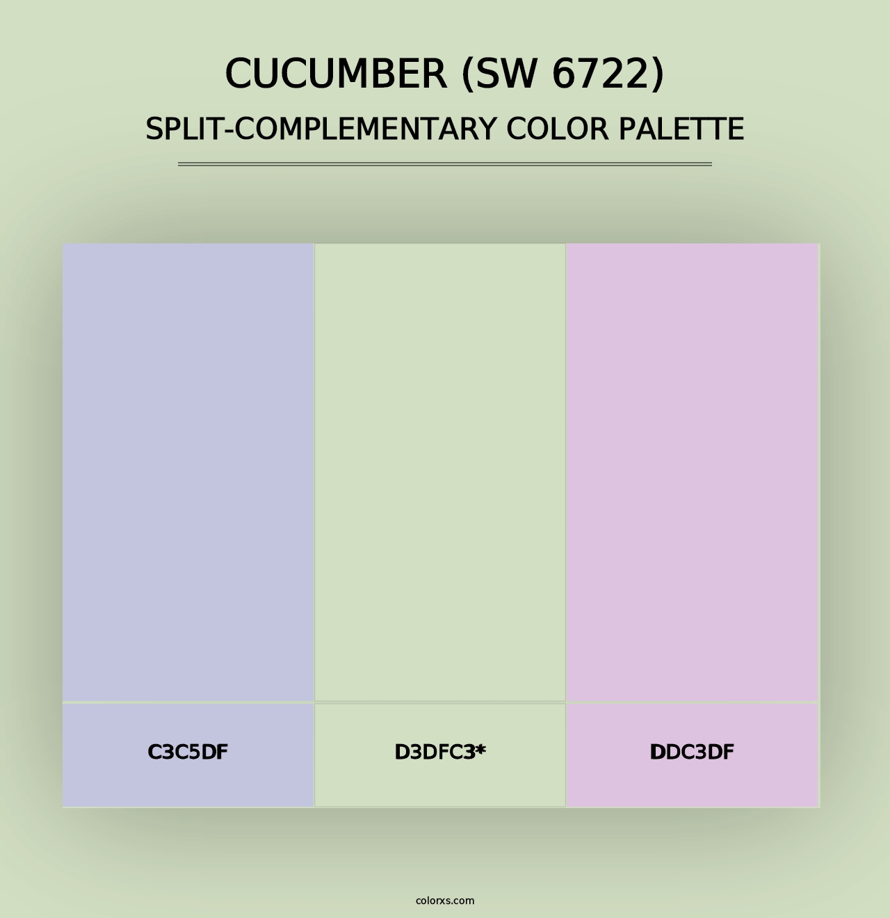 Cucumber (SW 6722) - Split-Complementary Color Palette