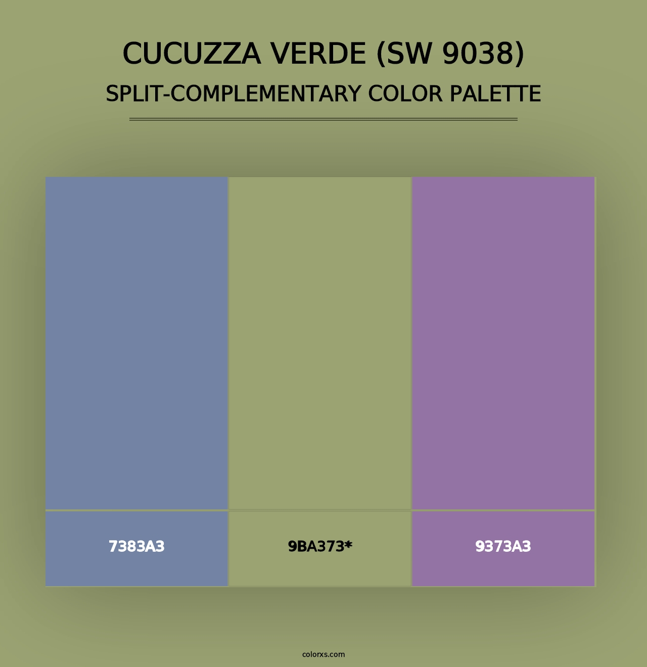 Cucuzza Verde (SW 9038) - Split-Complementary Color Palette