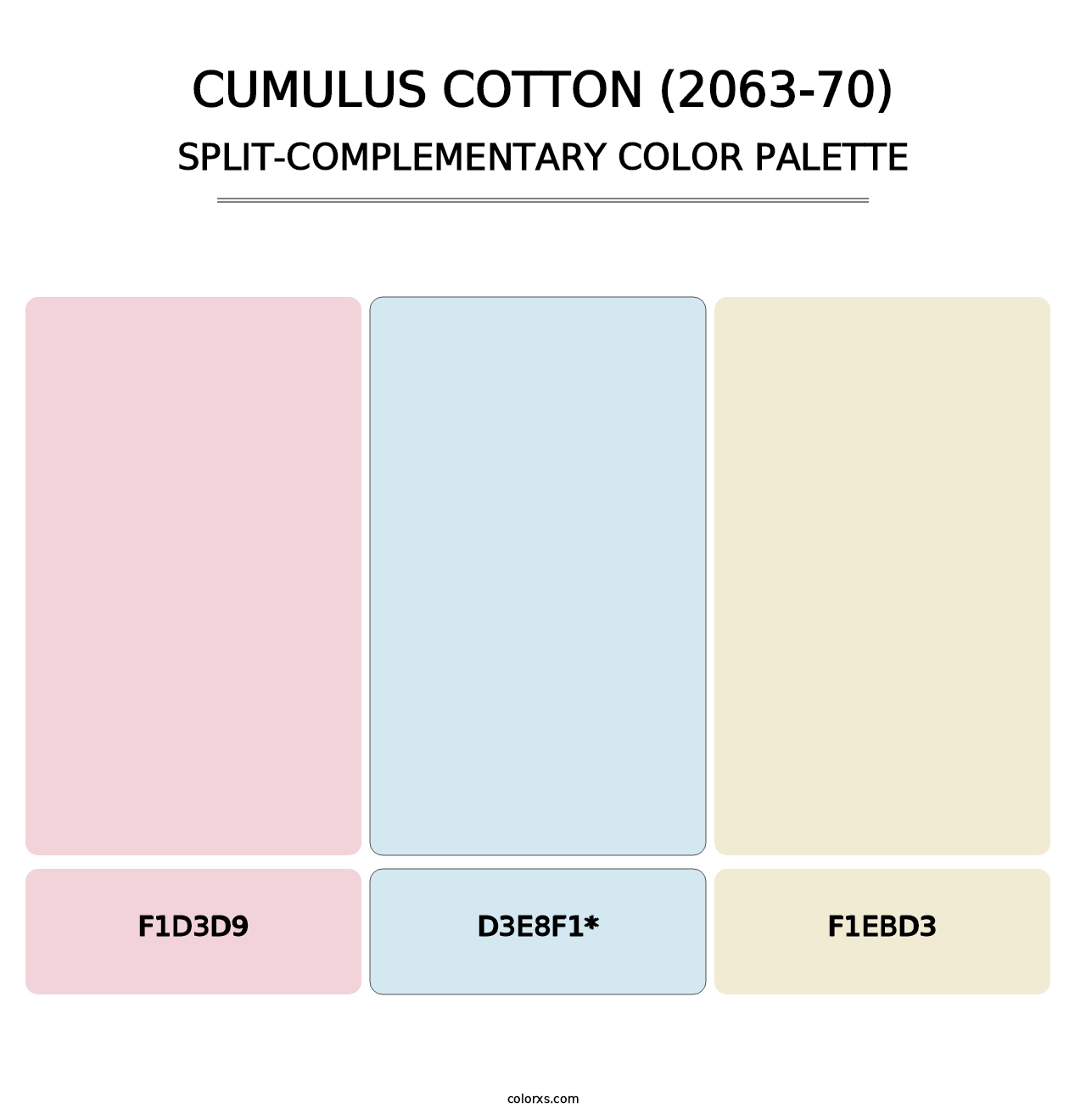 Cumulus Cotton (2063-70) - Split-Complementary Color Palette