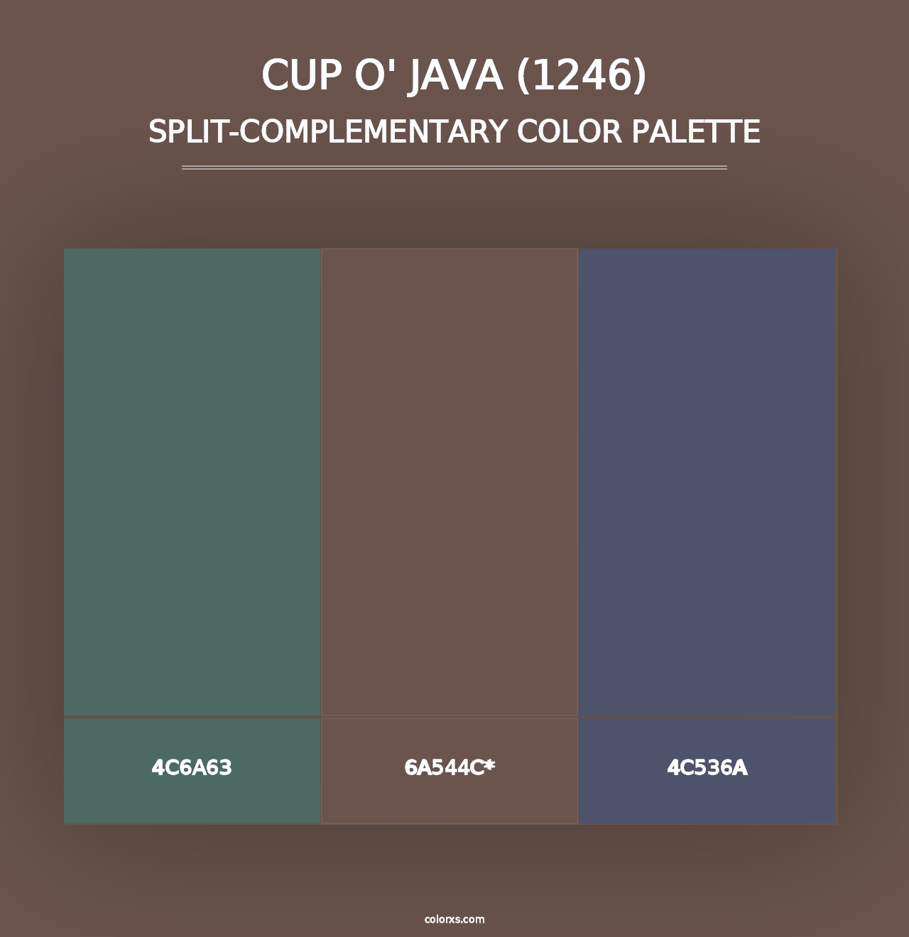 Cup o' Java (1246) - Split-Complementary Color Palette