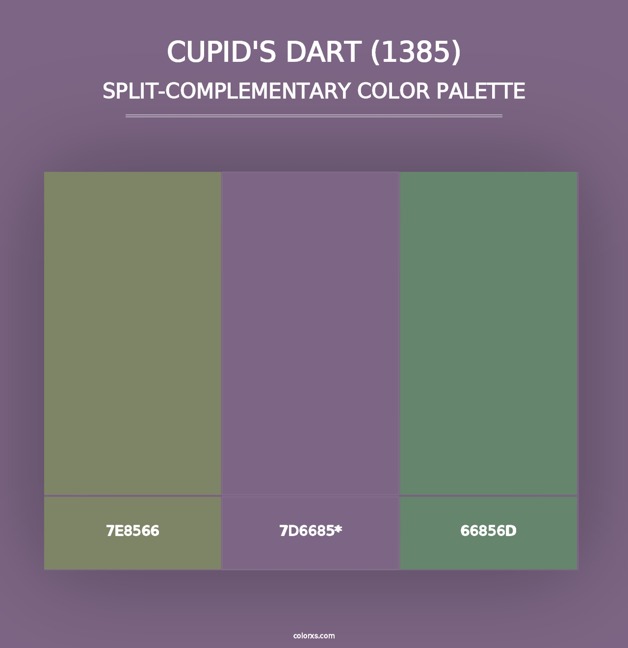 Cupid's Dart (1385) - Split-Complementary Color Palette