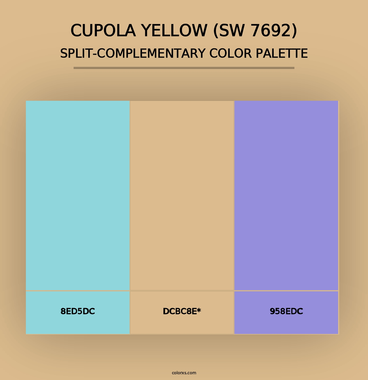 Cupola Yellow (SW 7692) - Split-Complementary Color Palette