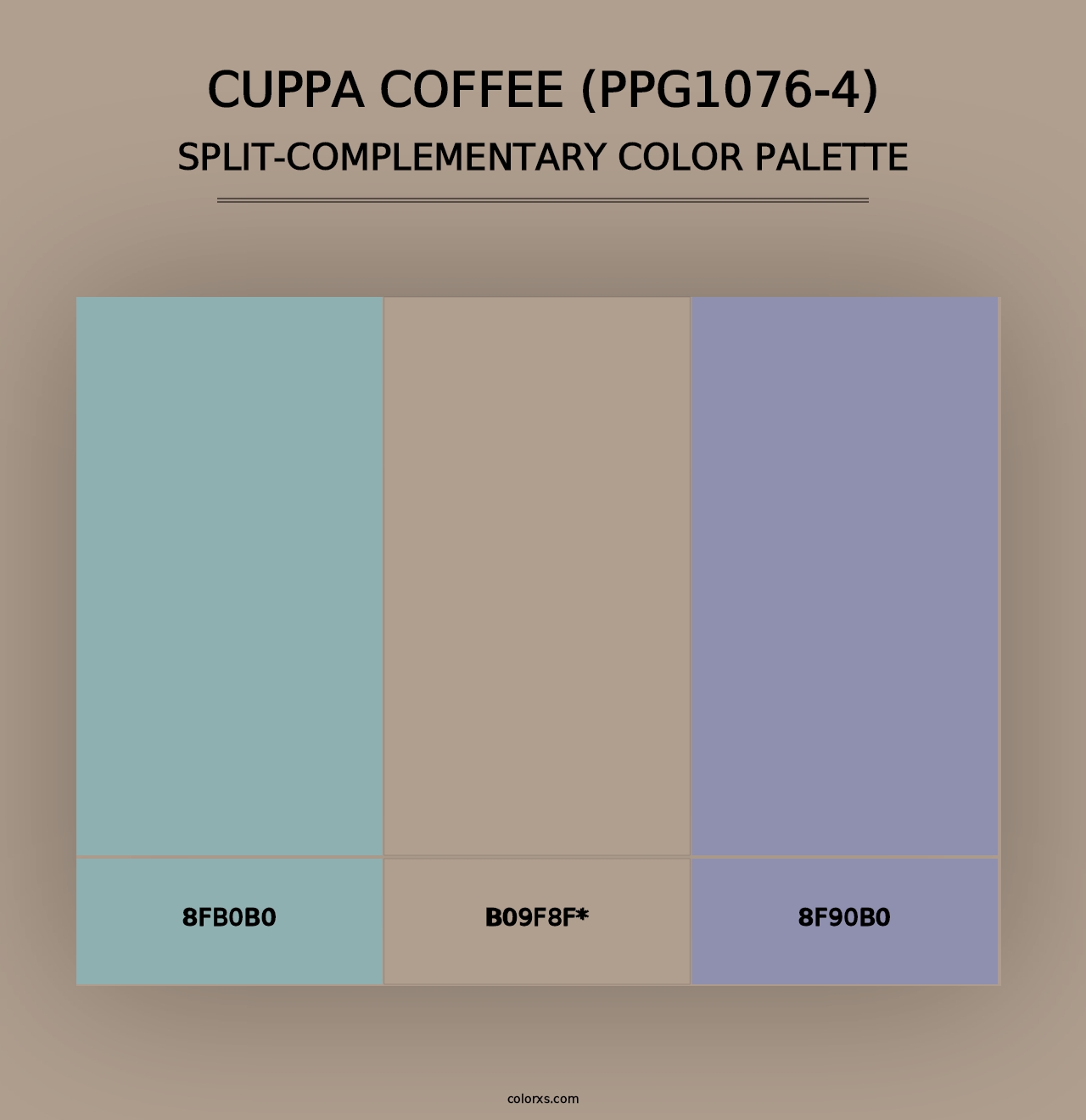 Cuppa Coffee (PPG1076-4) - Split-Complementary Color Palette