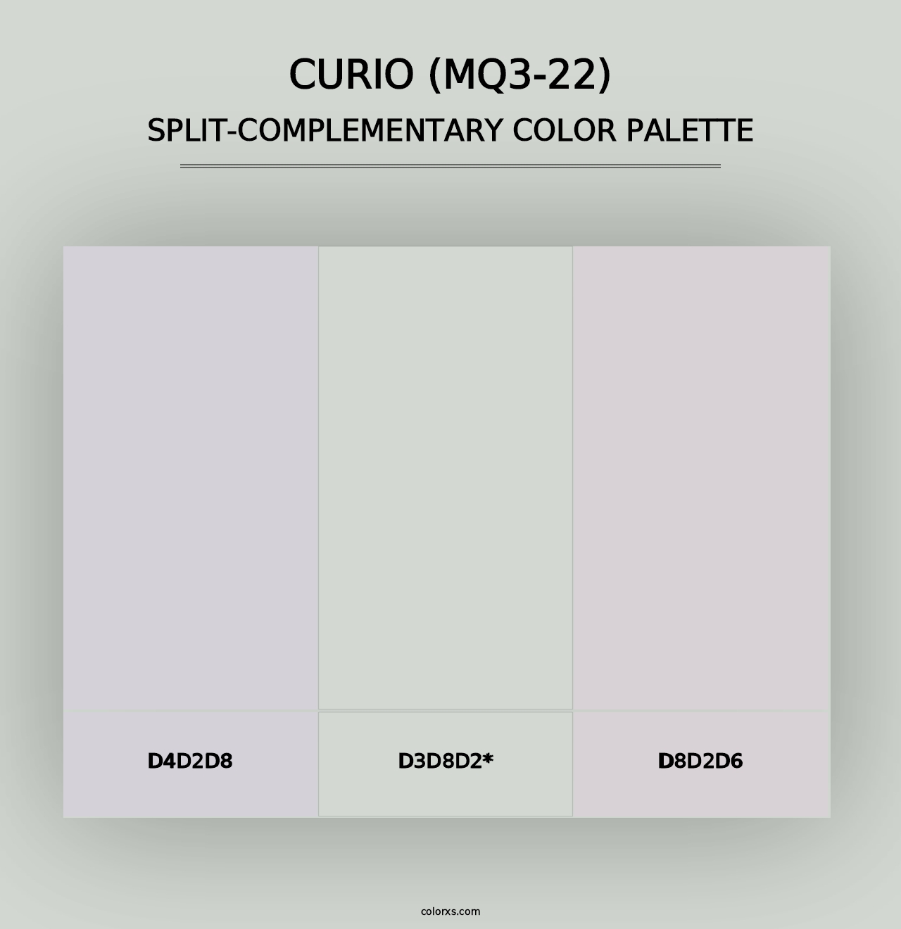 Curio (MQ3-22) - Split-Complementary Color Palette