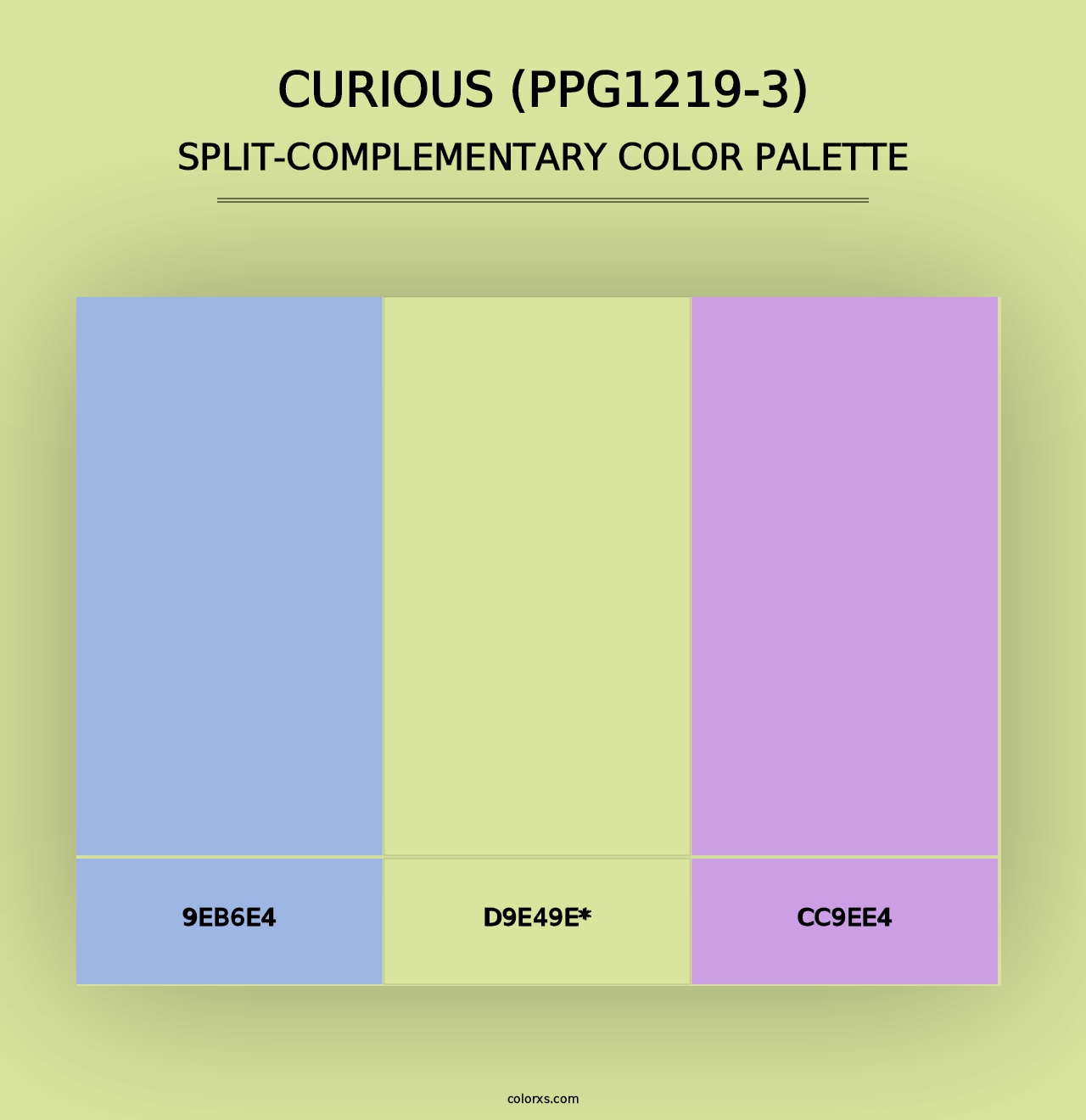 Curious (PPG1219-3) - Split-Complementary Color Palette