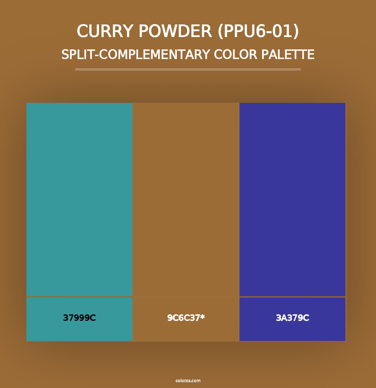 Curry Powder (PPU6-01) - Split-Complementary Color Palette