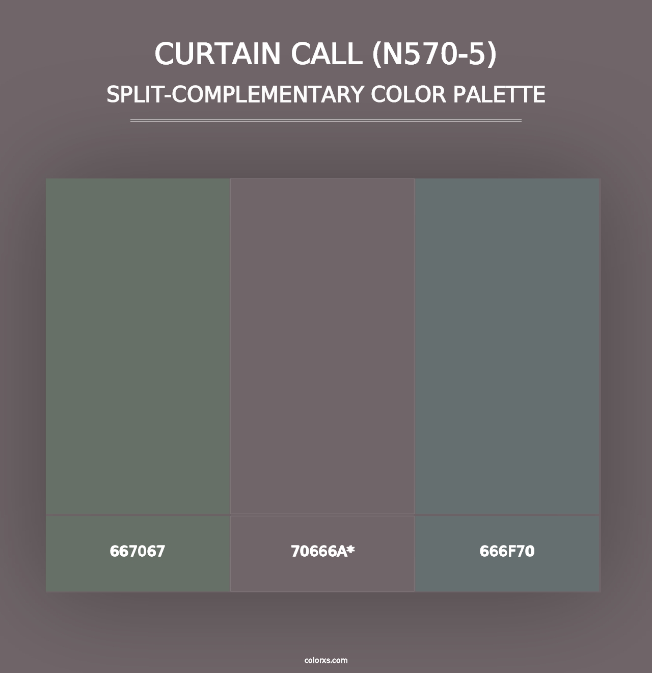 Curtain Call (N570-5) - Split-Complementary Color Palette