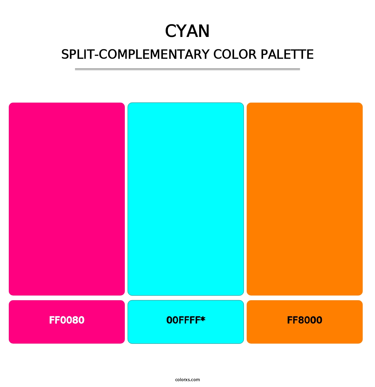 Cyan - Split-Complementary Color Palette