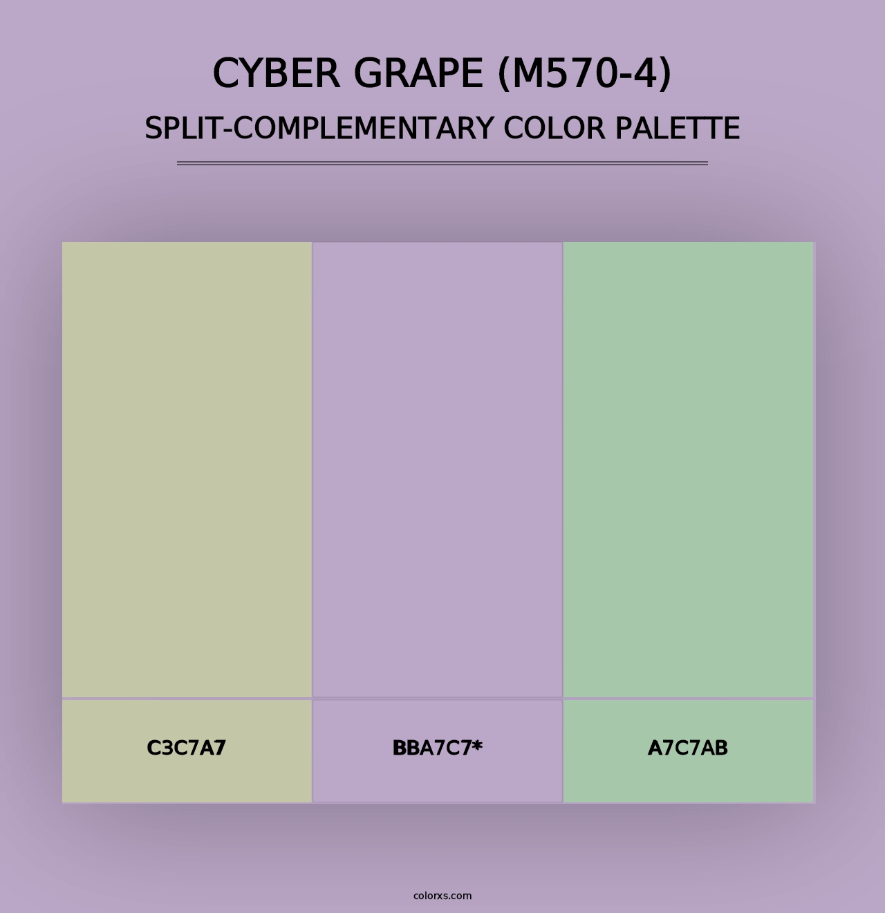 Cyber Grape (M570-4) - Split-Complementary Color Palette