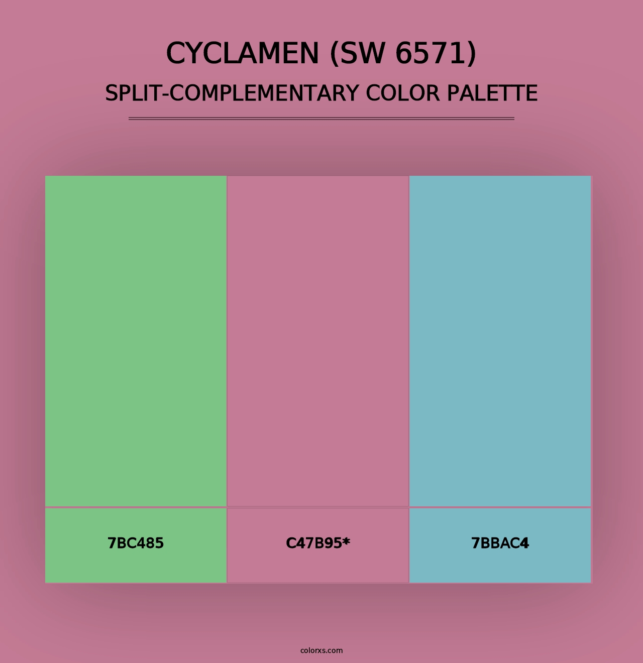 Cyclamen (SW 6571) - Split-Complementary Color Palette