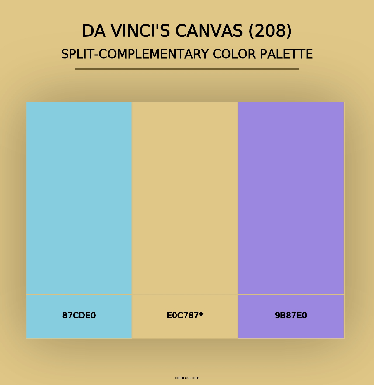 Da Vinci's Canvas (208) - Split-Complementary Color Palette